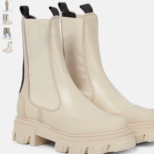 GANNI Leather Boots Size 37